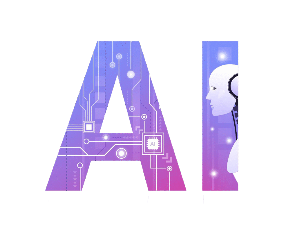 AI technology illustration with a humanoid robot and digital circuits, representing artificial intelligence concepts — writeondesk.com